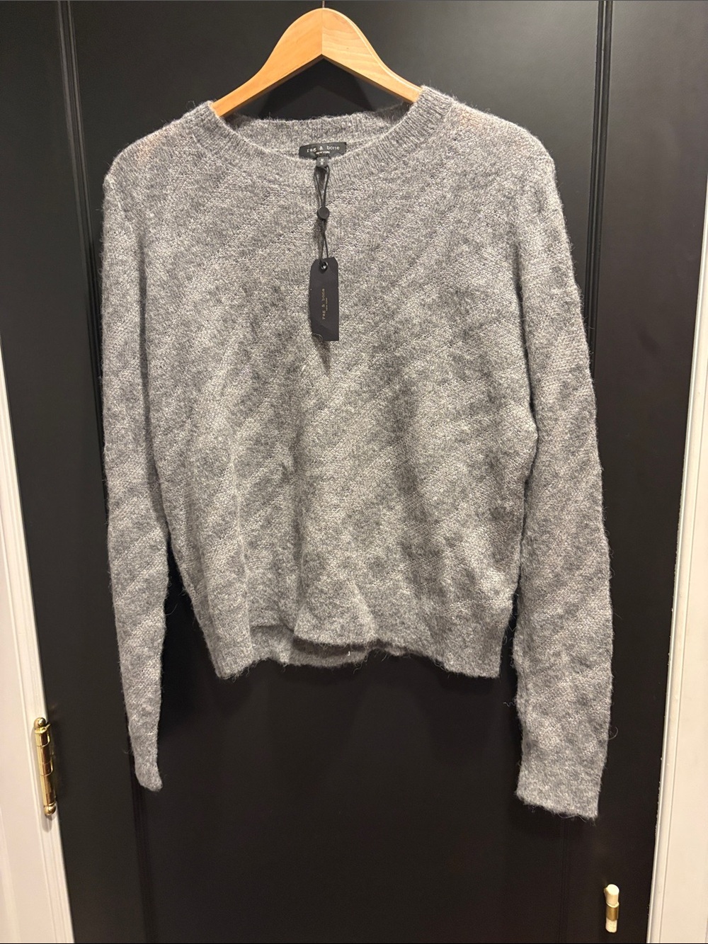 Rag & Bone zebra  sheer Sweater  medium mohair soft butter metalic  thread  nwt